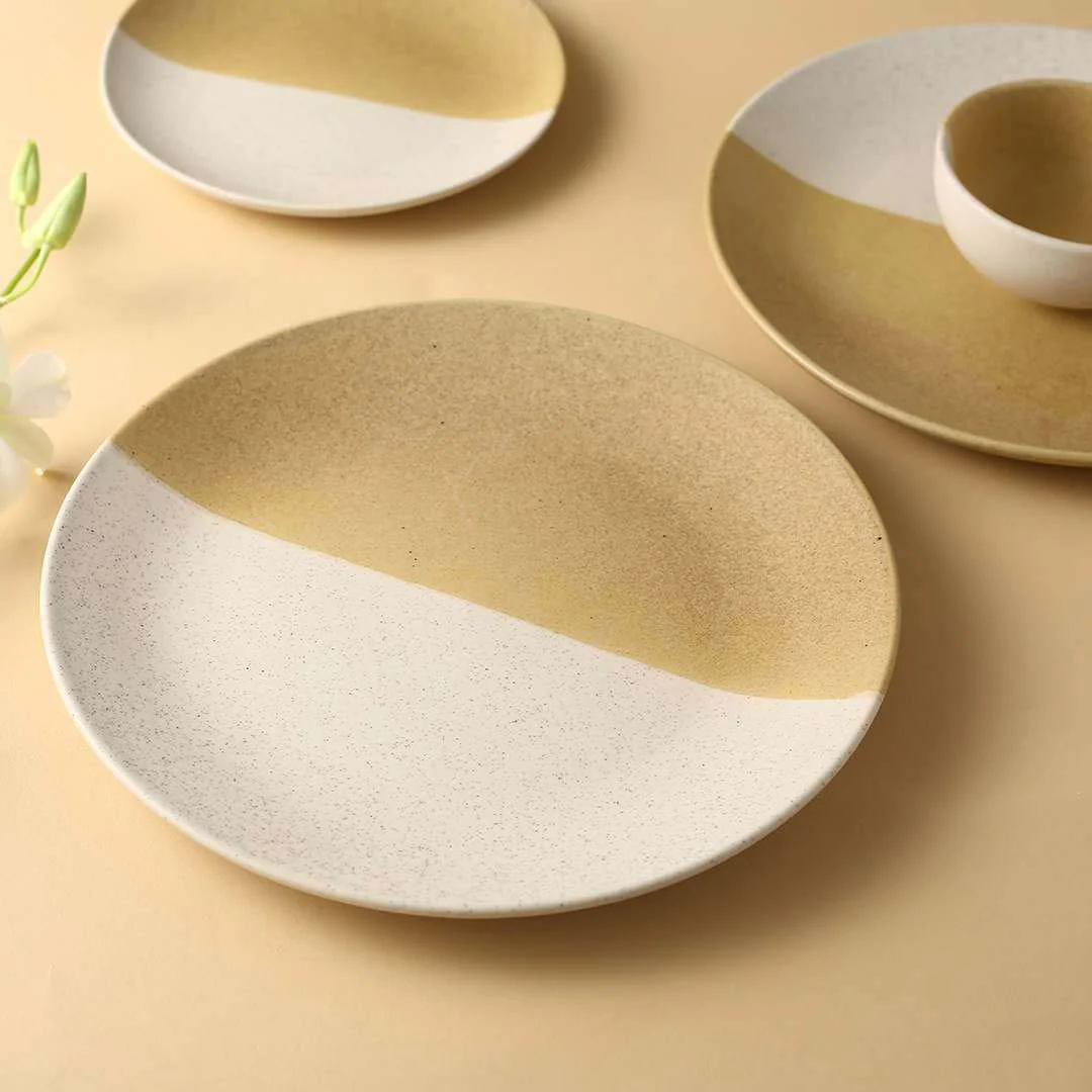 Teramo Yellow Dinner Plate set of 2 - Image 3
