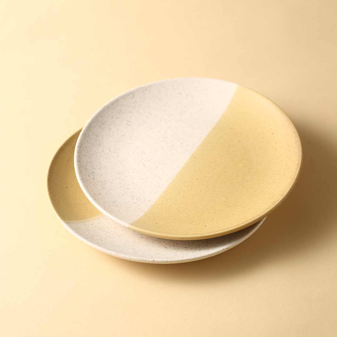 Teramo Yellow Quarter Plate set of 2 - Image 2