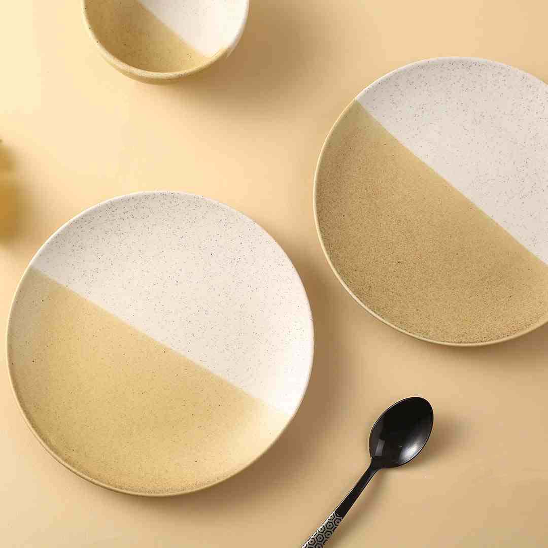 Teramo Yellow Quarter Plate set of 2 - Image 6
