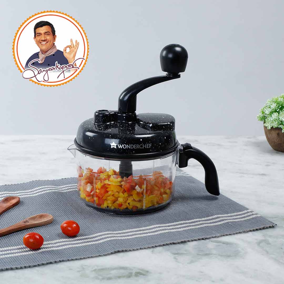 Turbo Dual Speed Food Processor, Multi-purpose, High Speed, Chop Vegetables, Julienne, Whisk, Slice, Mince, Knead Atta, Blend Juices - Image 2