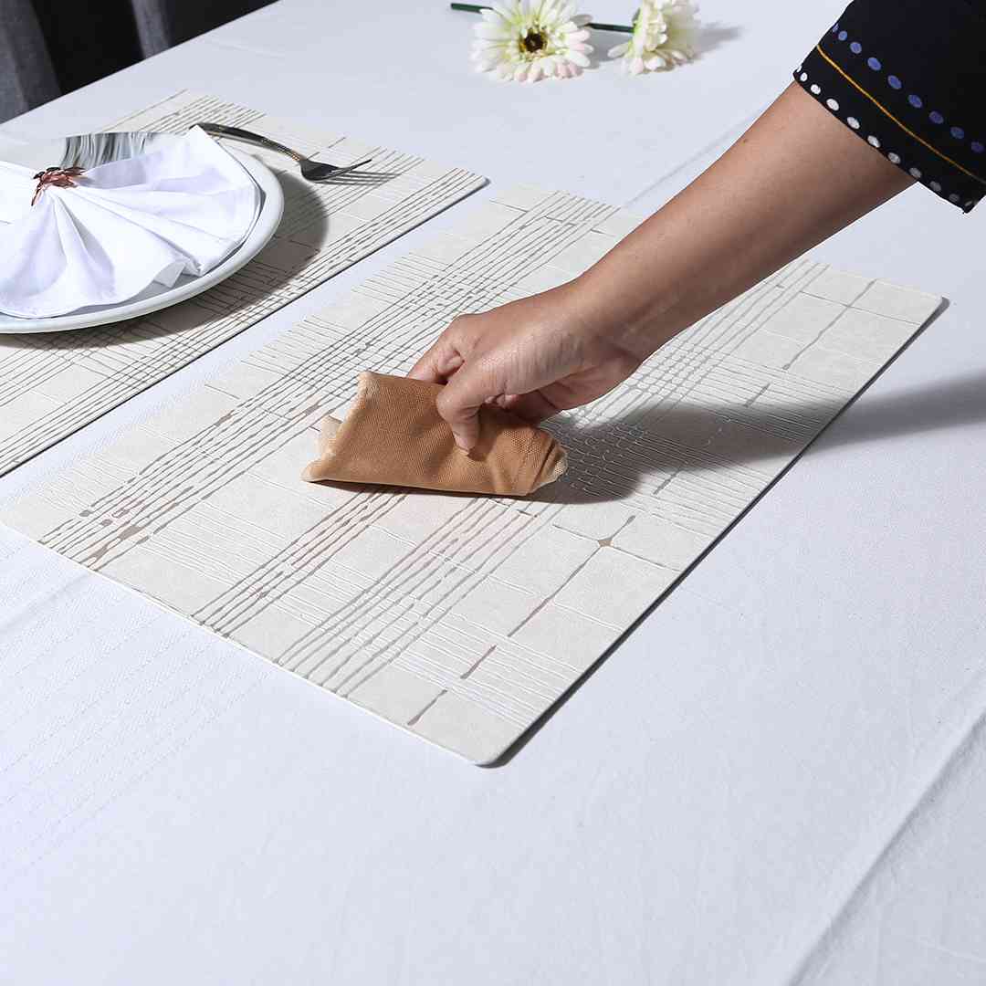 Valentina Reversible Checks & Textured Placemat Set of 6 - Image 6