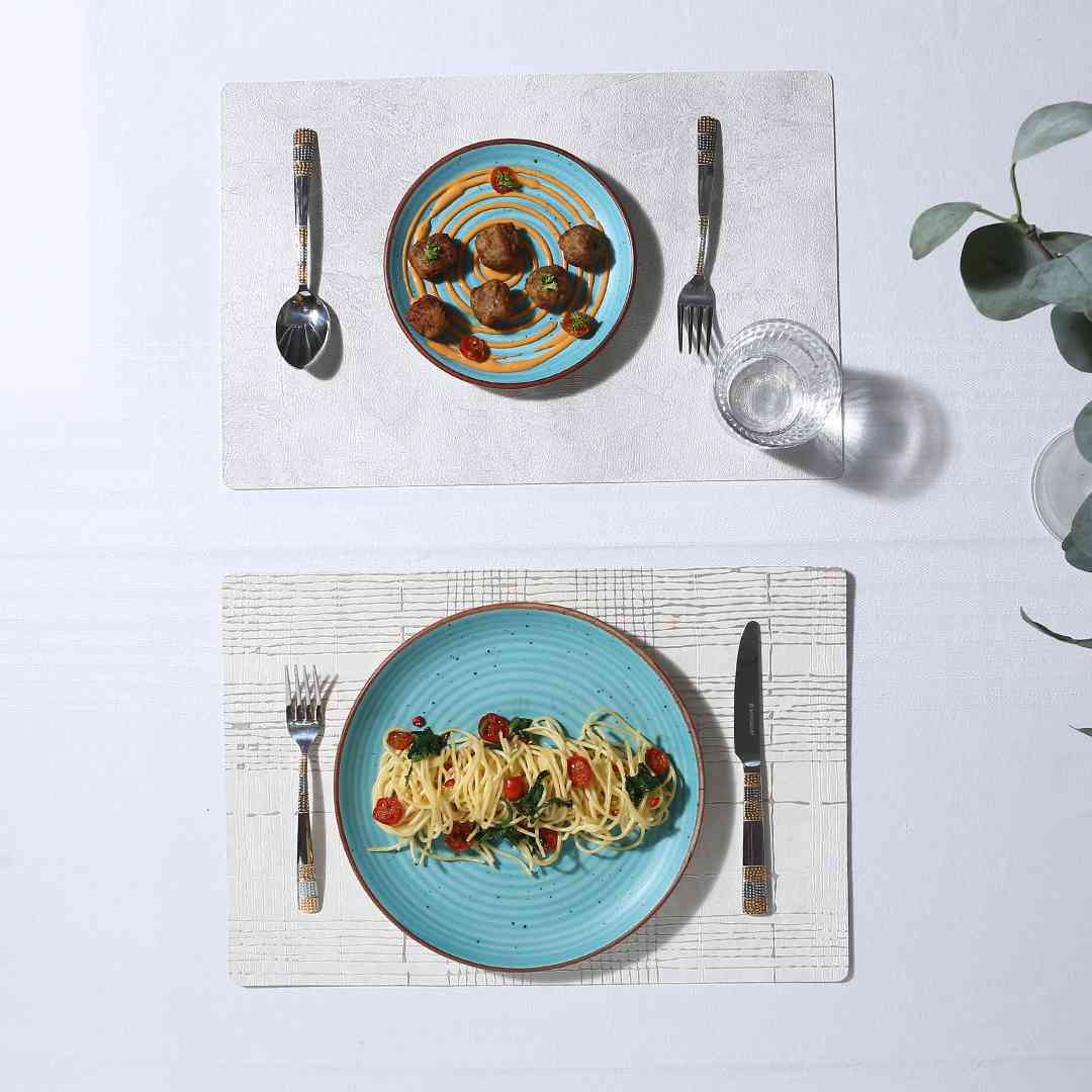 Valentina Reversible Checks & Textured Placemat Set of 6 - Image 7