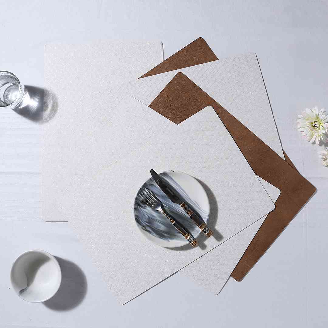 Valentina Reversible Diamond & Textured Placemat Set of 6 - Image 4