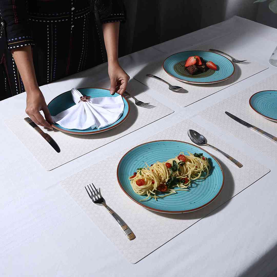 Valentina Reversible Diamond & Textured Placemat Set of 6 - Image 9