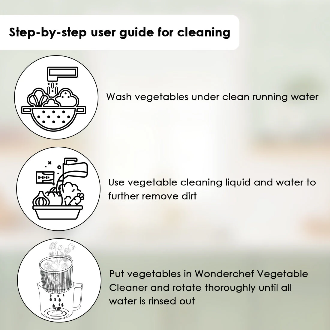 Vegetable Cleaner and Salad Spinner, Removes Excess Water and Pesticides, Cleans Vegetables Thoroughly, Use for Mixing Salad with Dressing, Food-grade Plastic, Transparent Body - Image 6