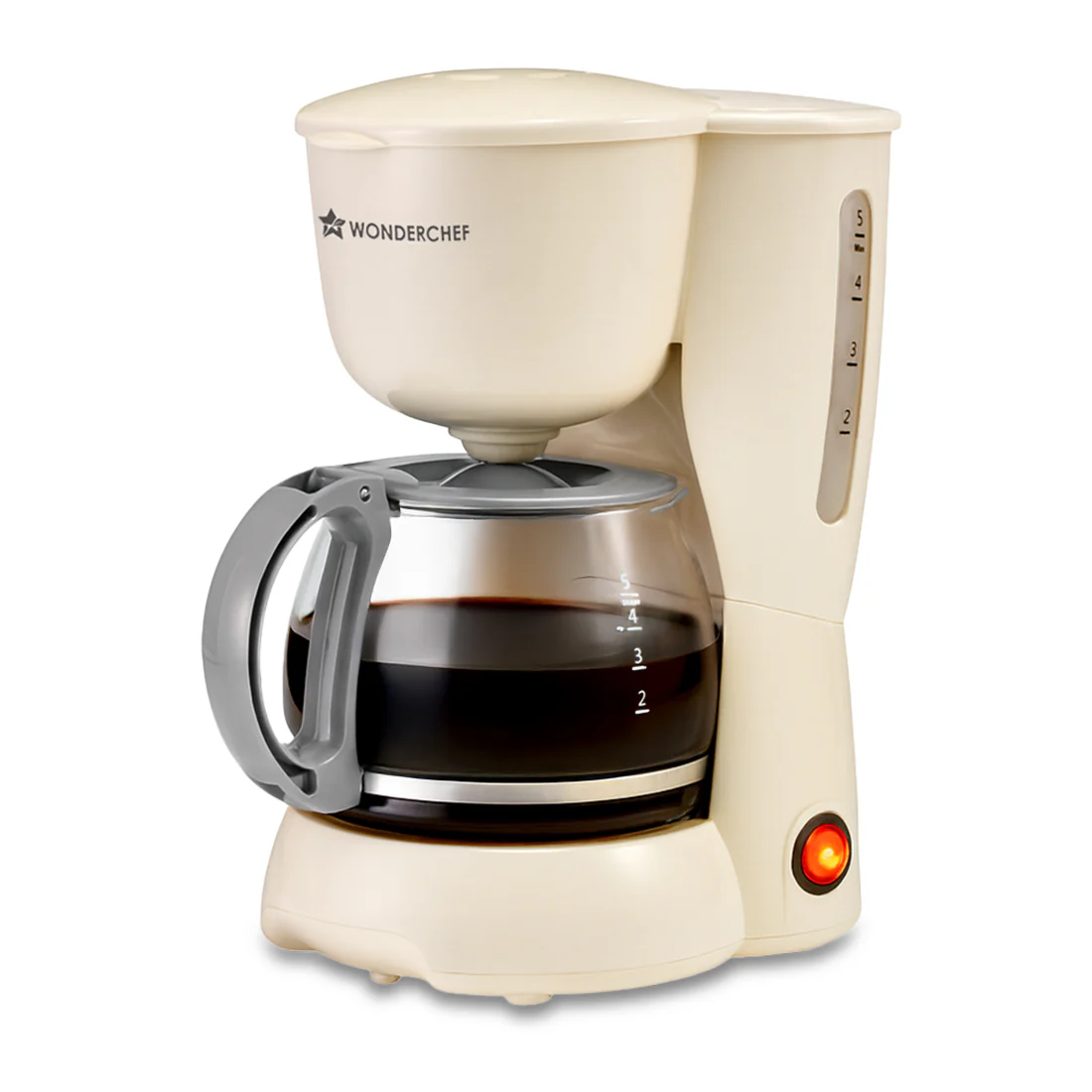 Veneto Brew Coffee Machine, 55W, 600 ml Borosilicate Glass Carafe Capacity, Brew 6 Cups at a Time, Keep-warm Mode, Anti-Drip System, 2-Yr Warranty, Ivory