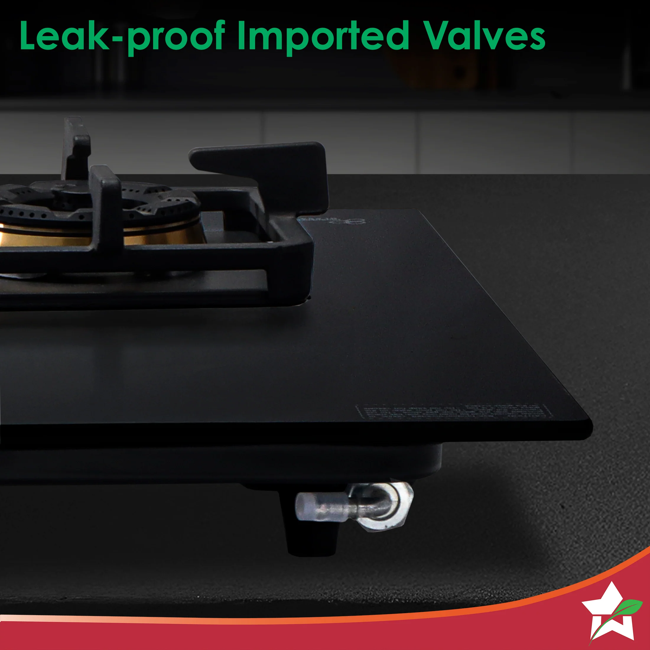 Venezia 3 Brass Burner Built-in Hob, 78cm x 52cm, LPG Gas Stove for Kitchen, ISI-approved 8mm Glass Top, Triple Ring Burners, No Lighter Required, Spill-proof Design, 5-Yr Warranty, Black - Image 5