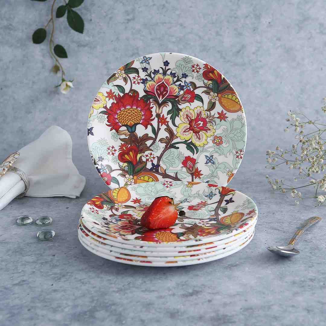 Venice 7" Quarter Plate - Red (Set of 6) - Image 2
