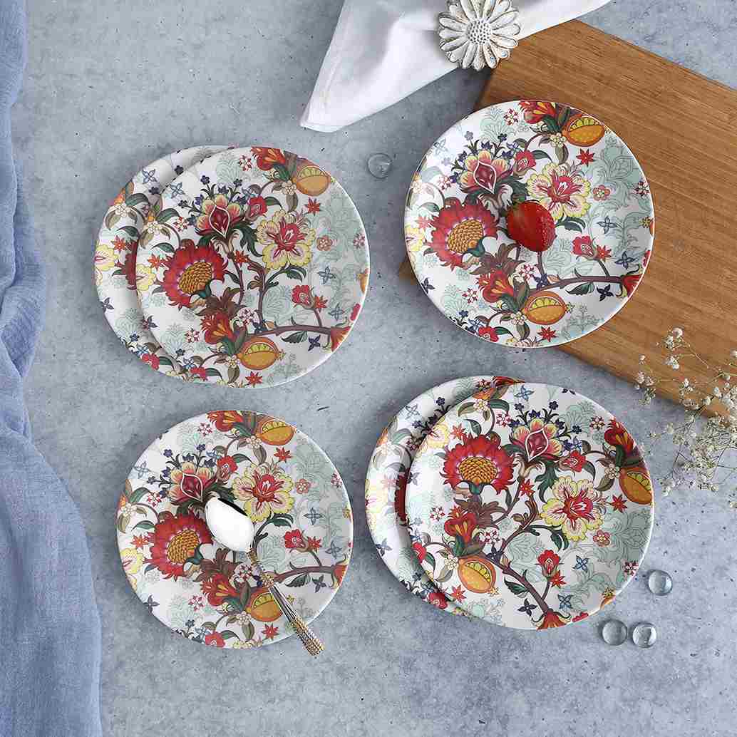 Venice 7" Quarter Plate - Red (Set of 6) - Image 3