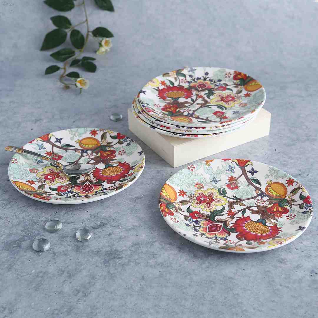 Venice 7" Quarter Plate - Red (Set of 6) - Image 4