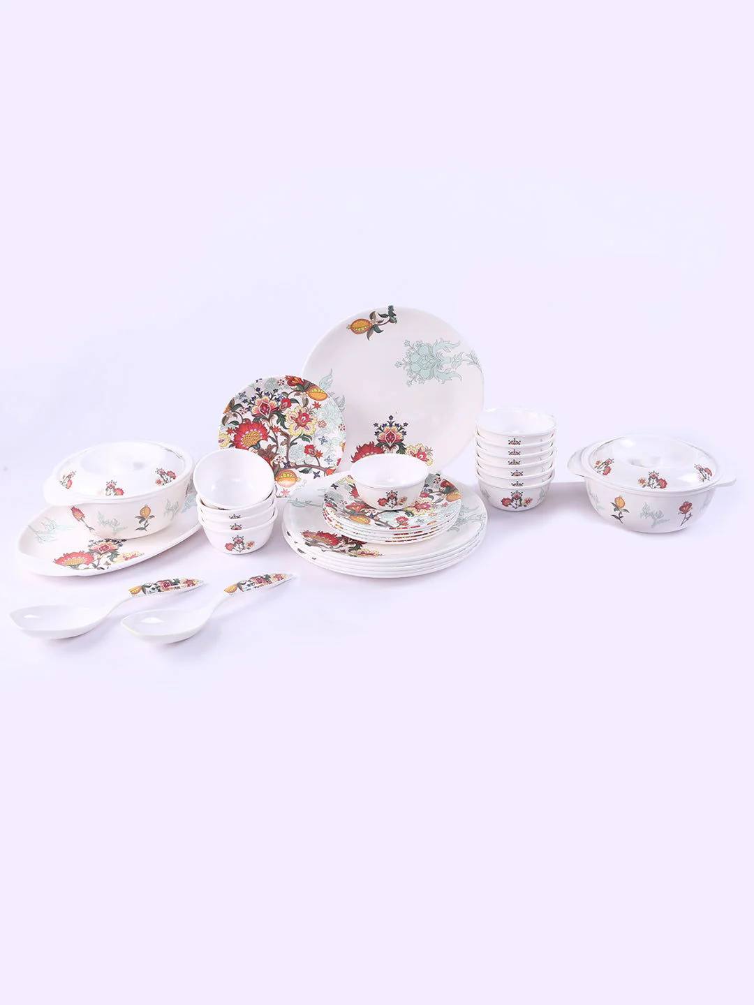 Venice Red Dinner Set of 31 Pcs | 100% Food Grade Melamine | Elegant | Break & Stain Resistant | Designer Dinnerware - Image 2