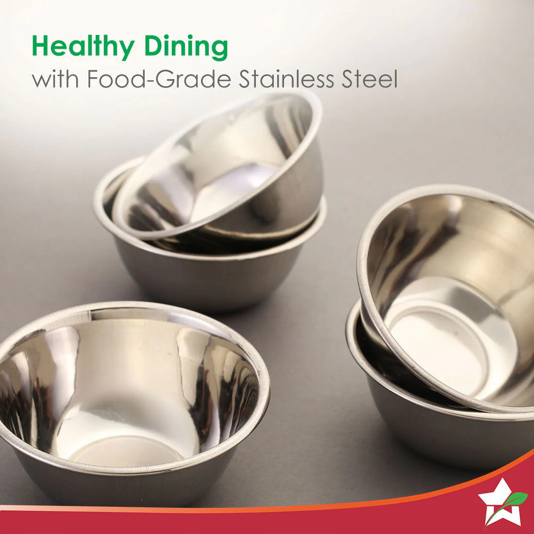 Venice Stainless Steel Bowl Set of 6 | Classic Design and Gloss Finish | 100% Food-grade Stainless Steel | Non-corrosive, Sturdy, Unbreakable | Serve vegetables, fruits, curd, dal, desserts - Image 3