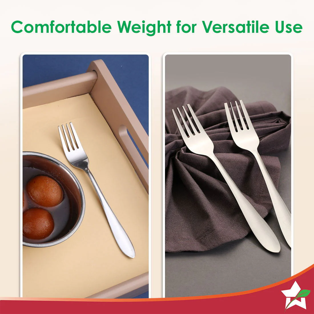 Venice Stainless Steel Fork Set of 6 | Classic Design and Gloss Finish | 100% Foor-grade Stainless Steel | Non-corrosive and sturdy | Unbreakable | Easy to Clean - Image 5