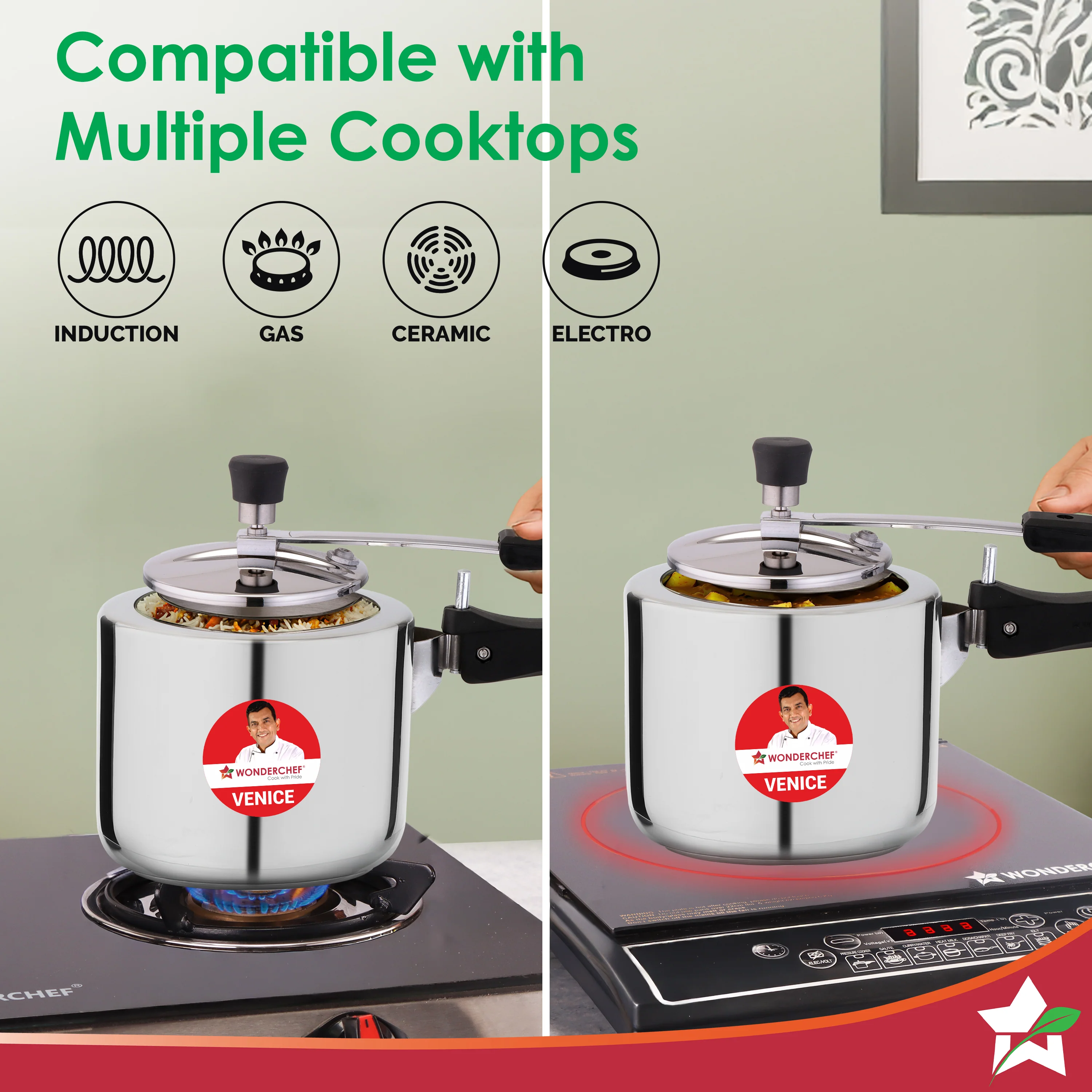 Venice Stainless-steel Inner Lid Pressure Cooker, 3 L for 4-5 People, Triply Bottom, Safe Gasket Release System, Compatible with Gas, Induction, Electric Stove, Easy to Clean, 5-Yr Warranty - Image 4
