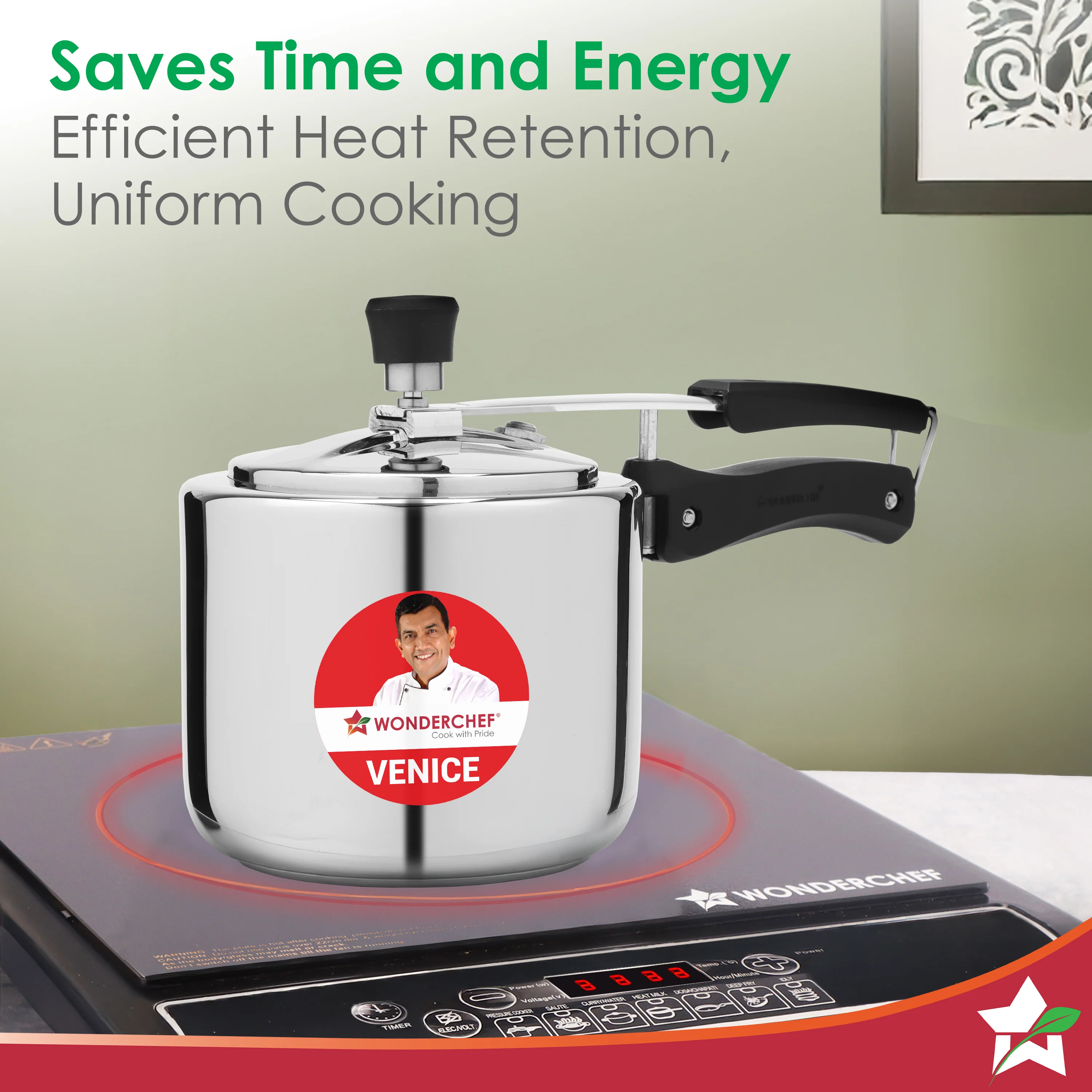 Venice Stainless-steel Inner Lid Pressure Cooker, 3 L for 4-5 People, Triply Bottom, Safe Gasket Release System, Compatible with Gas, Induction, Electric Stove, Easy to Clean, 5-Yr Warranty - Image 5