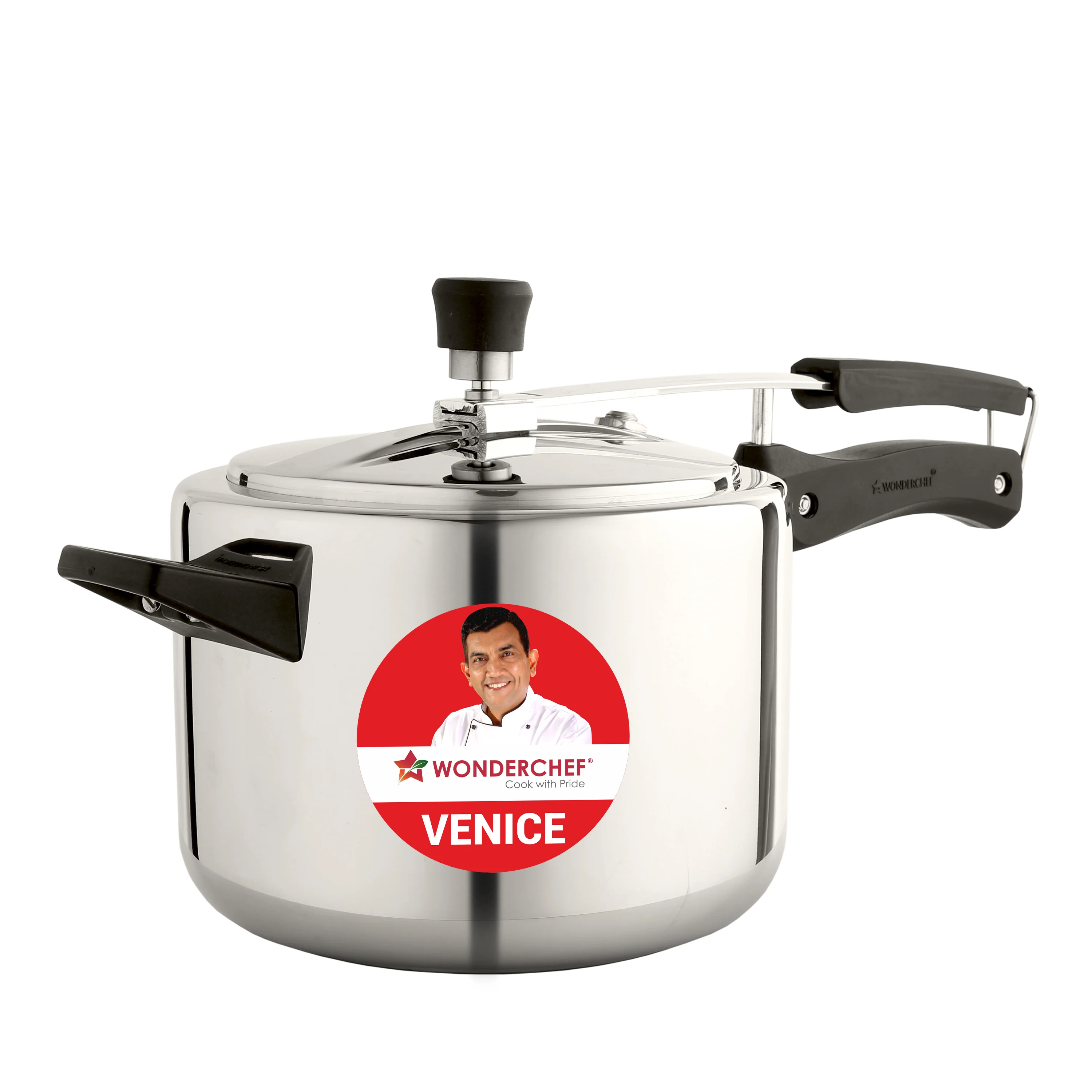 Venice Stainless-steel Inner Lid Pressure Cooker, 5 L for 6-7 People, Triply Bottom, Safe Gasket Release System, Compatible with Gas, Induction, Electric Stove, Easy to Clean, 5-Yr Warranty