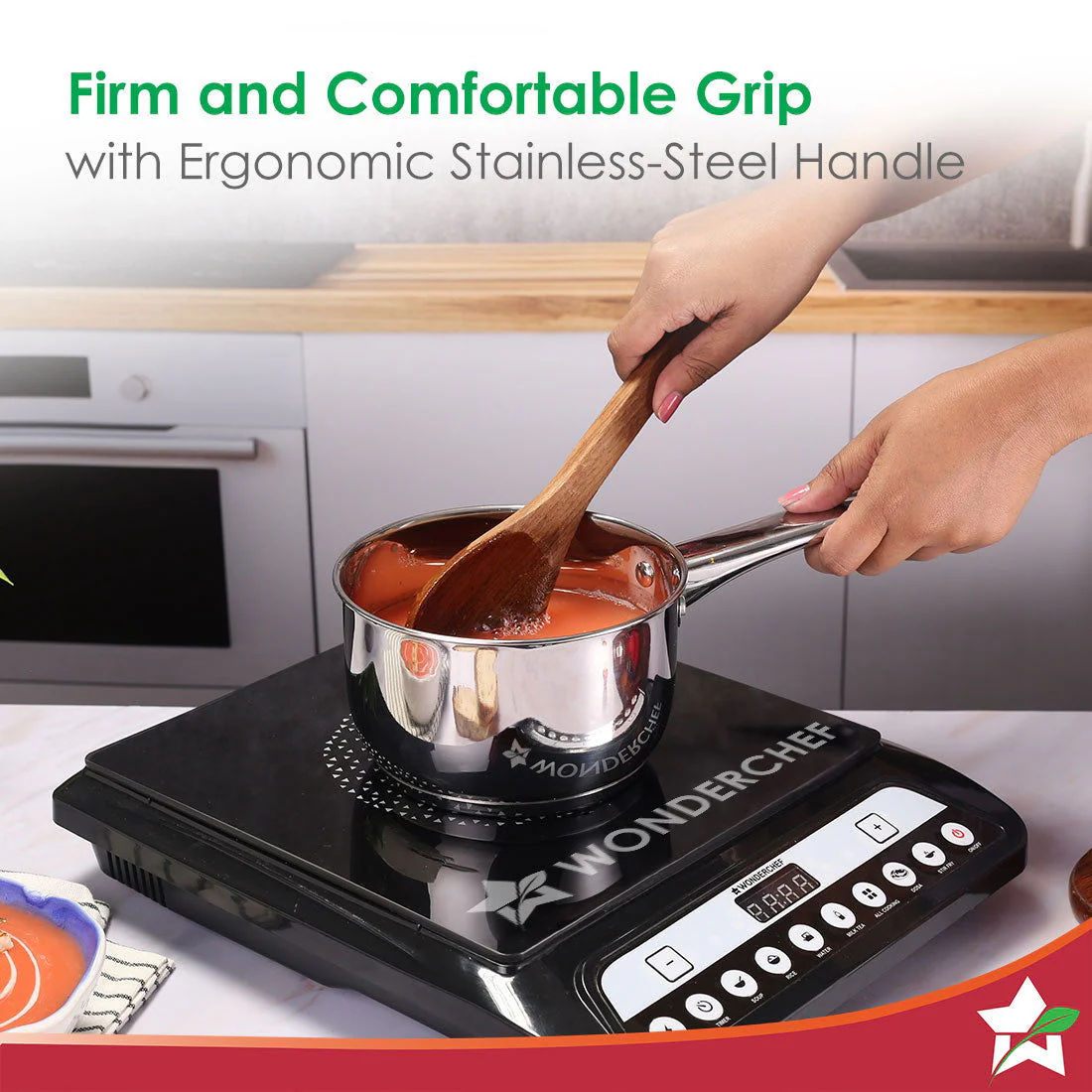 Venice Stainless Steel Saucepan | 1.2Litre | Tri-ply Bottom | Thick Base | Anti-bacterial and Non-porous Steel | Ideal for boiling milk, and water or to make tea and coffee - Image 5