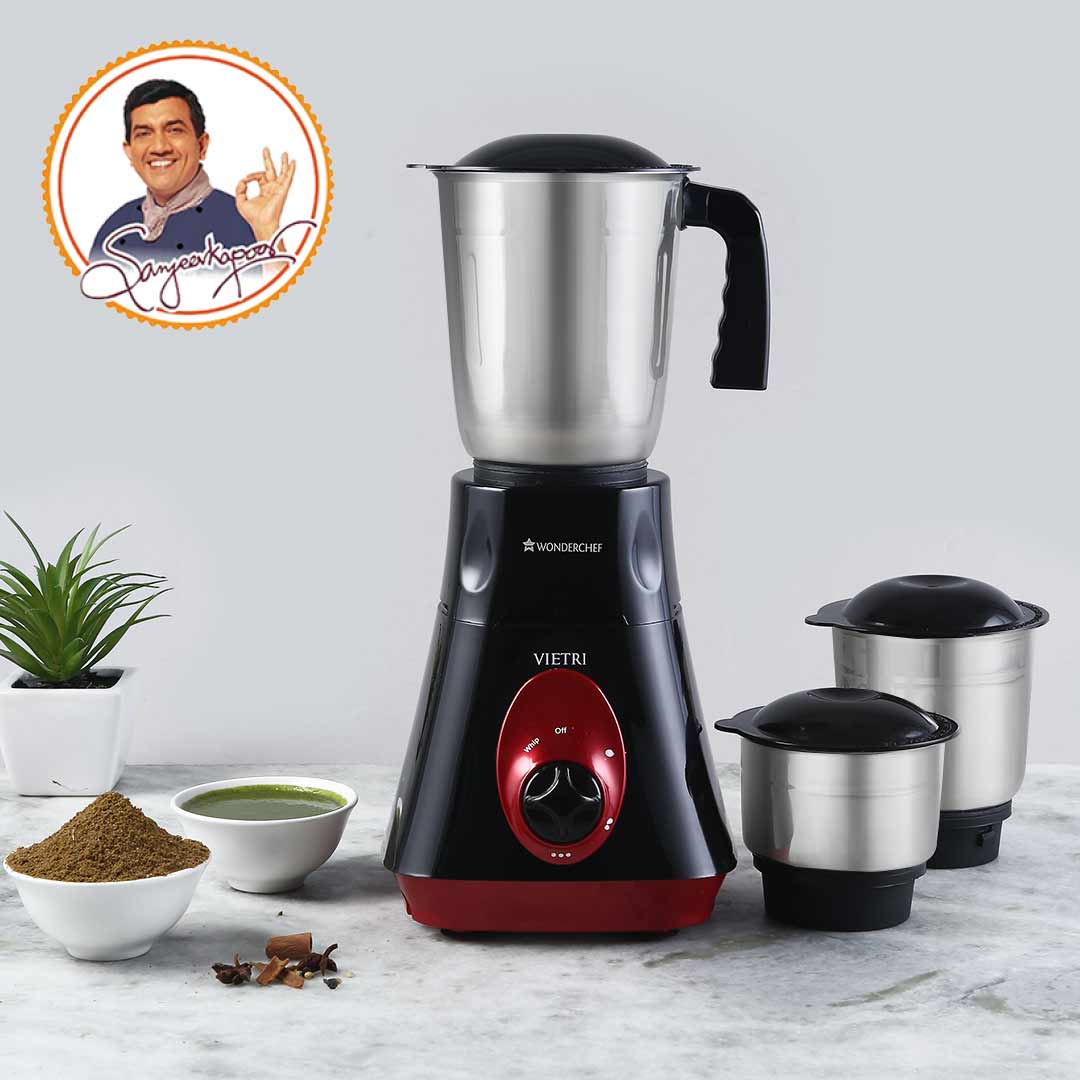 Wonderchef Renewed Vietri Mixer Grinder | 550W | 3 Anti-rust Stainless Steel Jars and Blades | 3-speed Knob - Image 7