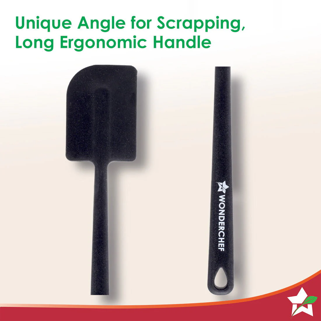 Waterstone Silicon Spatula | Stainless Steel Core | Food Grade Silicone | Unique Angle | Use for Flipping, Turning, Scrapping, Mixing | Non-stick, Flexible, Heat Resistant, Stylish Design - Image 4