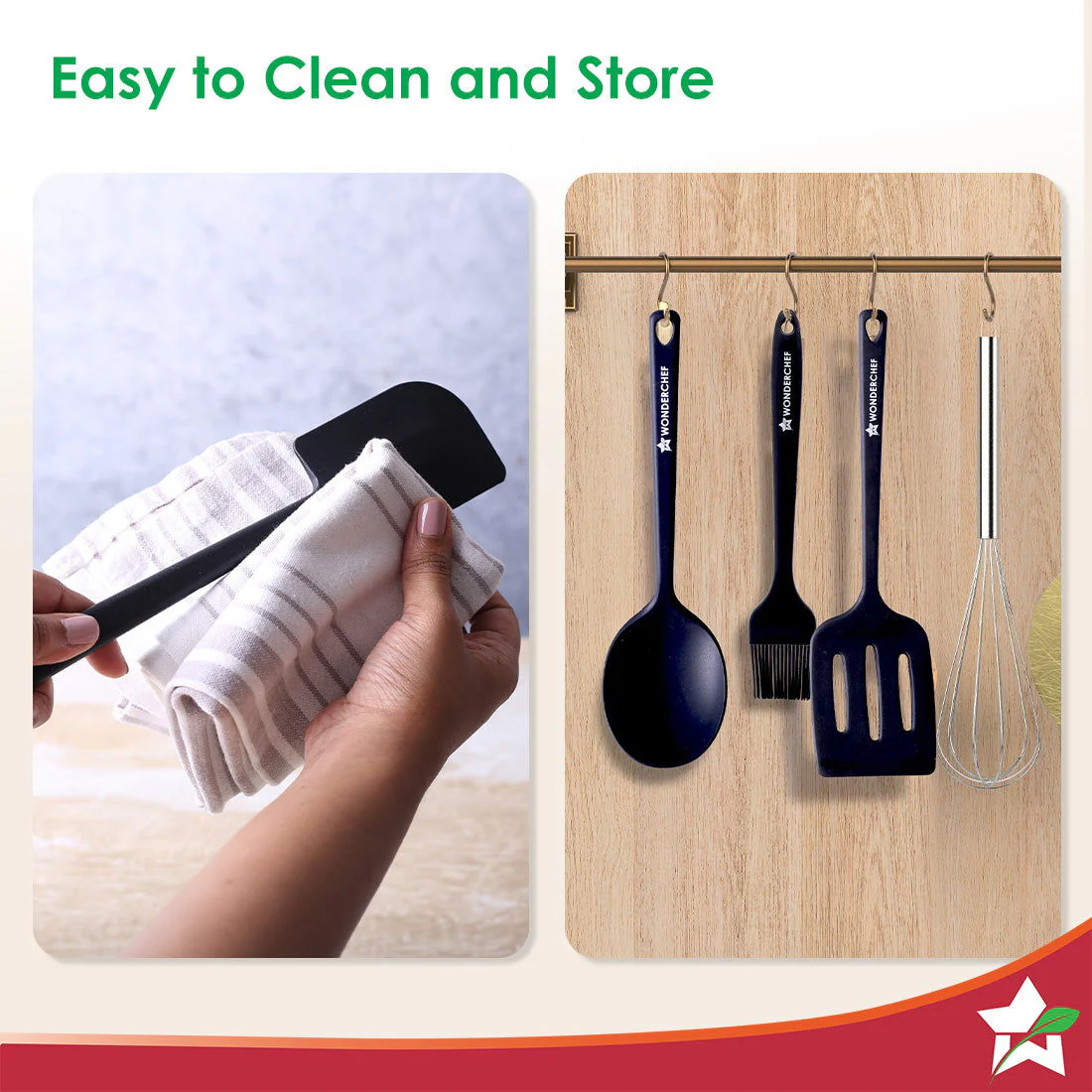 Waterstone Silicon Spatula | Stainless Steel Core | Food Grade Silicone | Unique Angle | Use for Flipping, Turning, Scrapping, Mixing | Non-stick, Flexible, Heat Resistant, Stylish Design - Image 6