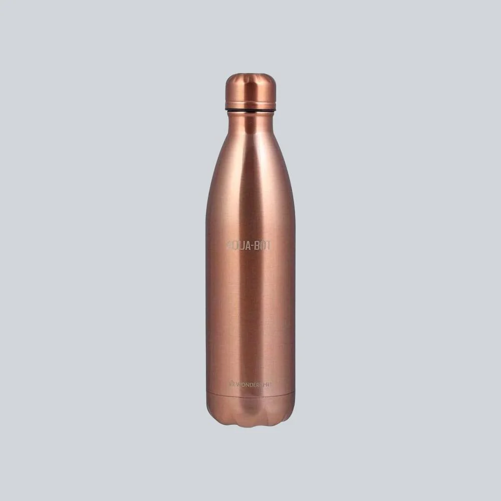 Aqua-Bot, 500ml, Double Wall Stainless Steel Vacuum Insulated Hot and Cold Flask, Spill & Leak Proof, Brown, 2 Years Warranty
