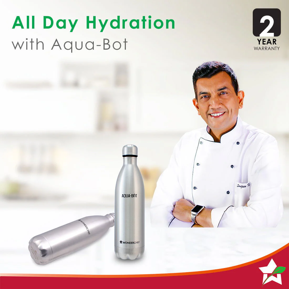 Aqua-Bot, 500ml, Double Wall Stainless Steel Vacuum Insulated Hot and Cold Flask, Spill & Leak Proof, Silver, 2 Years Warranty - Image 9