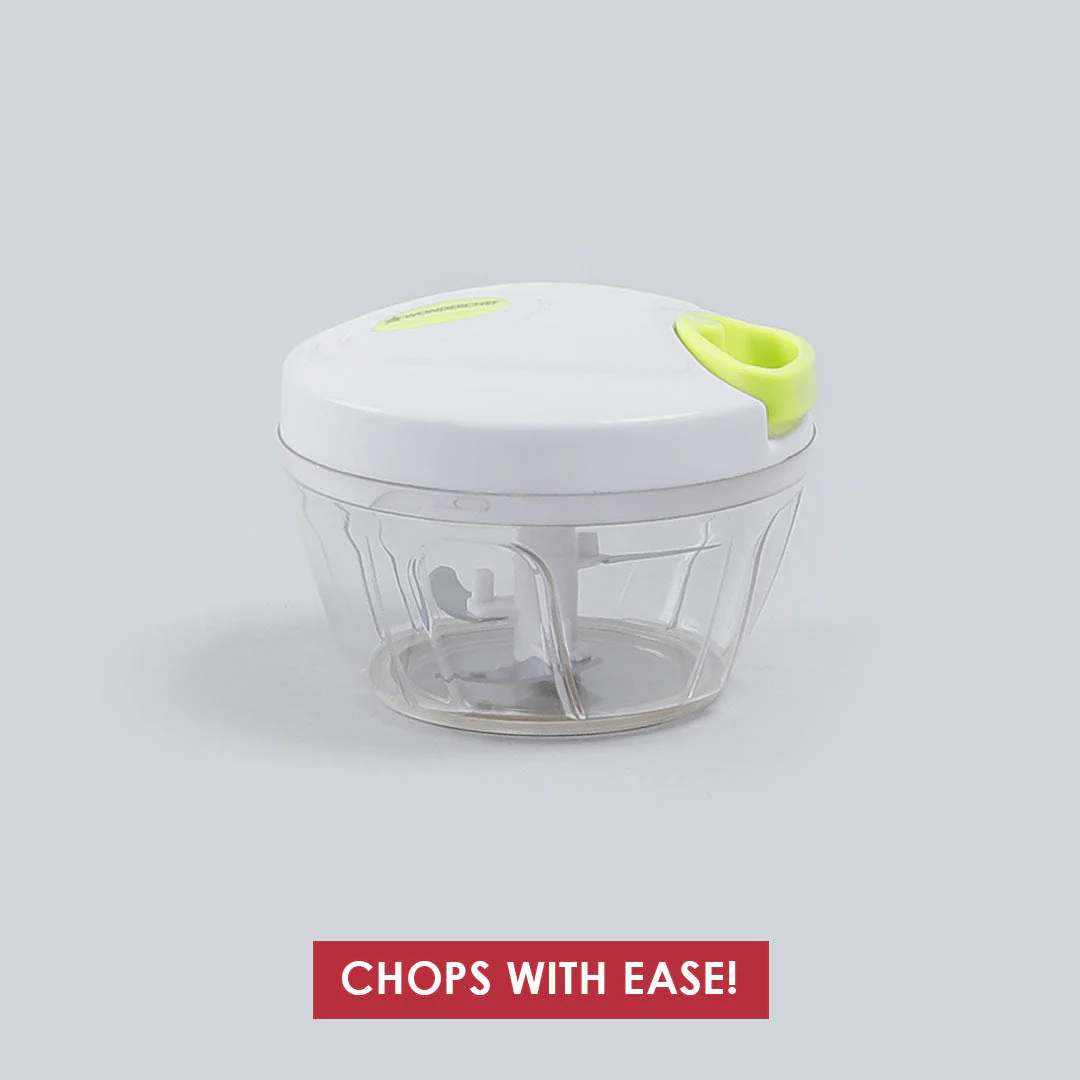 Classic String Vegetable Chopper & Whipper, Vegetable Cutter, Dip Whipper, Anti Slip, 3 Stainless Steel Blades, 450 ml - Image 5