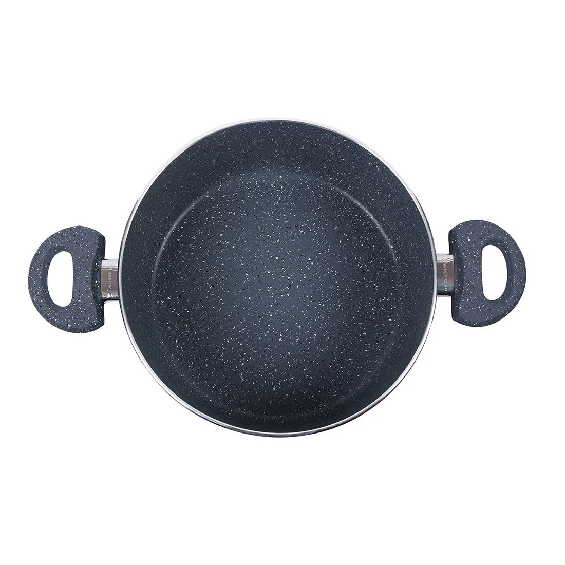Granite 24 cm Non-Stick Casserole | Glass Lid |Induction Bottom | Soft-Touch Handles | Virgin Aluminium | PFOA and Heavy Metals Free | 3.5mm | 4 liters | 2 Year Warranty | Grey - Image 8