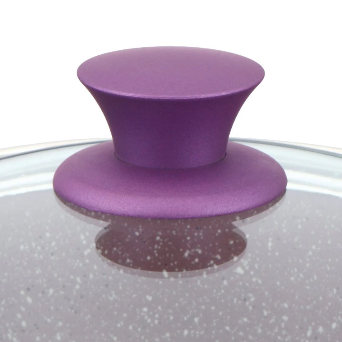 Granite Die-Cast Non-stick 6-piece Casserole Set with Lids, Induction bottom, Soft-touch handles, Virgin grade aluminium, PFOA/Heavy metals free, 3.5mm, 2 years warranty, Purple - Image 11