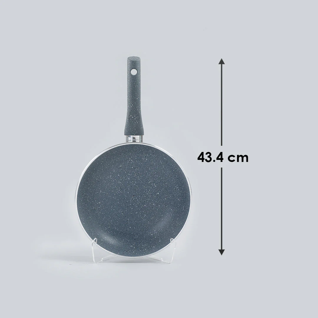 Granite 24 cm Non-Stick Fry Pan | 1.8 L | Grey | 5 Layer PFOA Free Non-Stick Coating | Compatible with Hot Plate, Hobs, Gas Stove, Ceramic Plate and Induction cooktop | 2 Years Warranty - Image 5