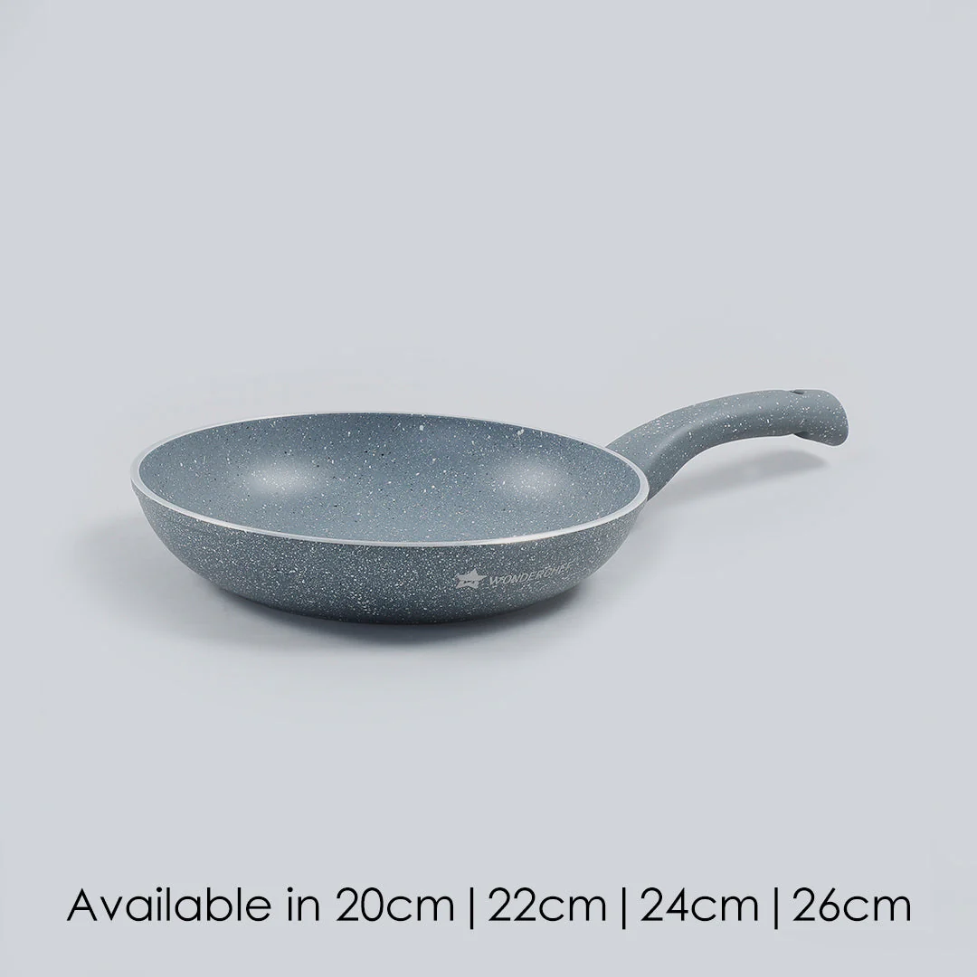 Granite 24 cm Non-Stick Fry Pan | 1.8 L | Grey | 5 Layer PFOA Free Non-Stick Coating | Compatible with Hot Plate, Hobs, Gas Stove, Ceramic Plate and Induction cooktop | 2 Years Warranty - Image 7