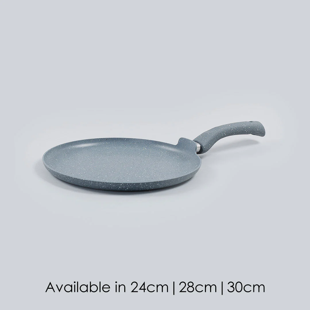 Granite 30cm Non-Stick Dosa Tawa | Induction Bottom | Soft-Touch Handles | Virgin Aluminium | PFOA/Heavy Metals Free | 3.5mm | 2 Year Warranty | Grey - Image 8