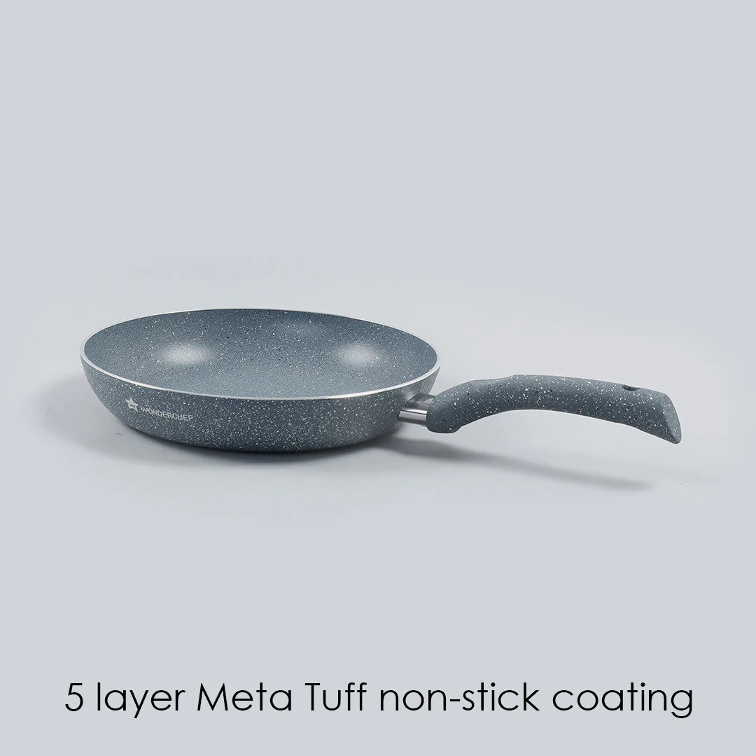 Granite 26 cm Non-Stick Fry Pan | 2 L | Grey | 5 Layer PFOA Free Non-Stick Coating | Compatible with Hot Plate, Hobs, Gas Stove, Ceramic Plate and Induction cooktop | 2 Years Warranty - Image 2