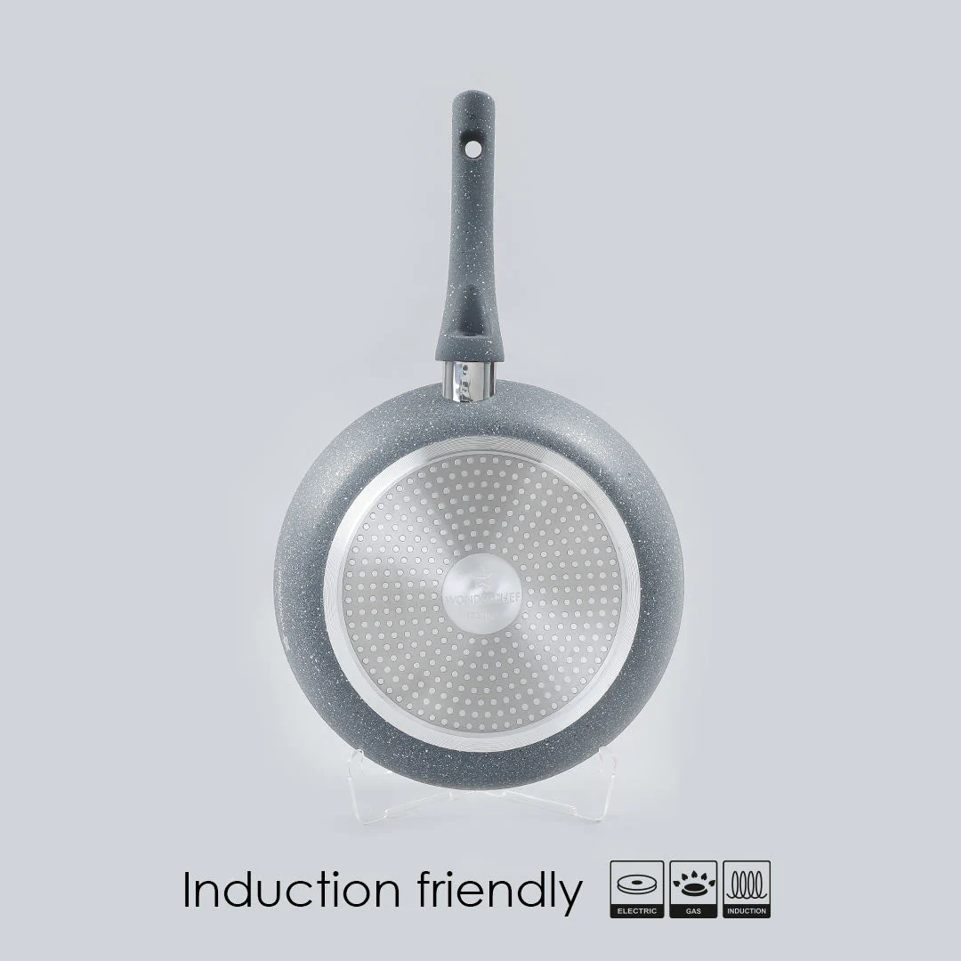 Granite 26 cm Non-Stick Fry Pan | 2 L | Grey | 5 Layer PFOA Free Non-Stick Coating | Compatible with Hot Plate, Hobs, Gas Stove, Ceramic Plate and Induction cooktop | 2 Years Warranty - Image 3
