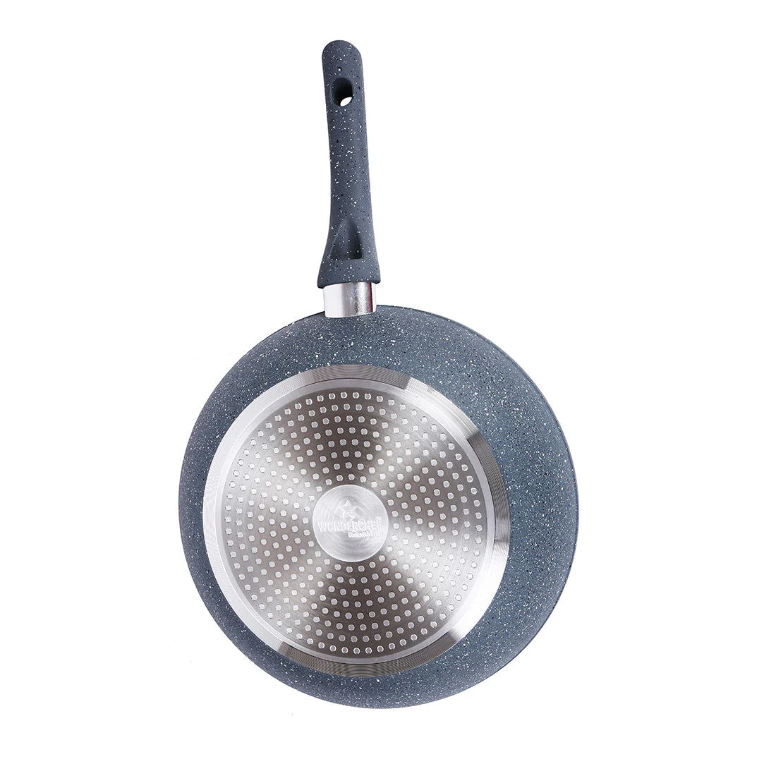 Granite 26cm Non-Stick Wok | Glass Lid | Induction Bottom | Soft-Touch Handles | Virgin Aluminium | PFOA and Heavy Metals Free | 3.5mm Thick| 26cm, 3.1 litres | 2 Year Warranty | Grey - Image 9