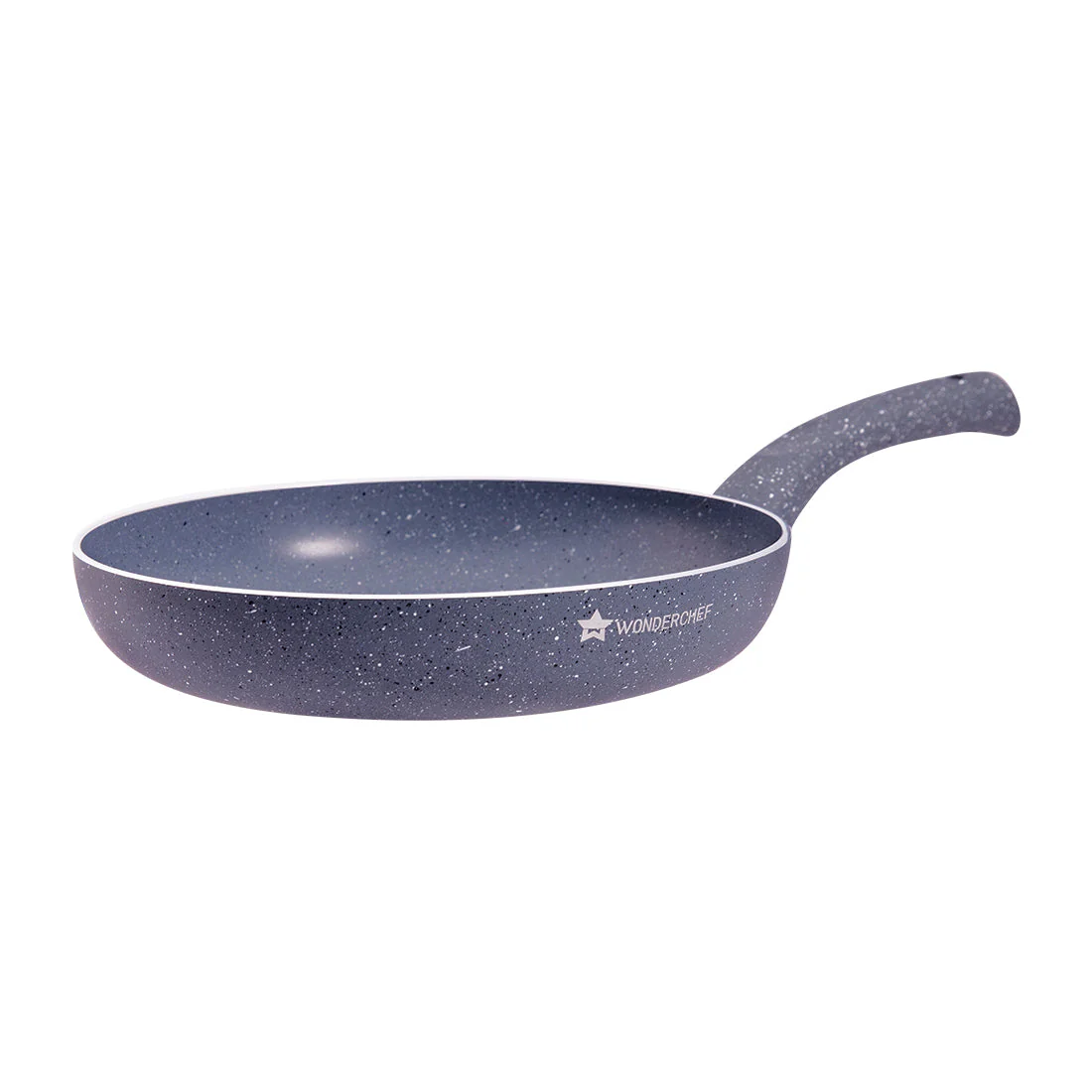 Granite Non-stick Cookware Set, 4Pc (Fry Pan with Lid, Wok, Dosa Tawa), Induction Bottom, Soft-touch Handles, Virgin Grade Aluminium, PFOA/Heavy metals free, 3.5mm, 2 years warranty, Grey - Image 4