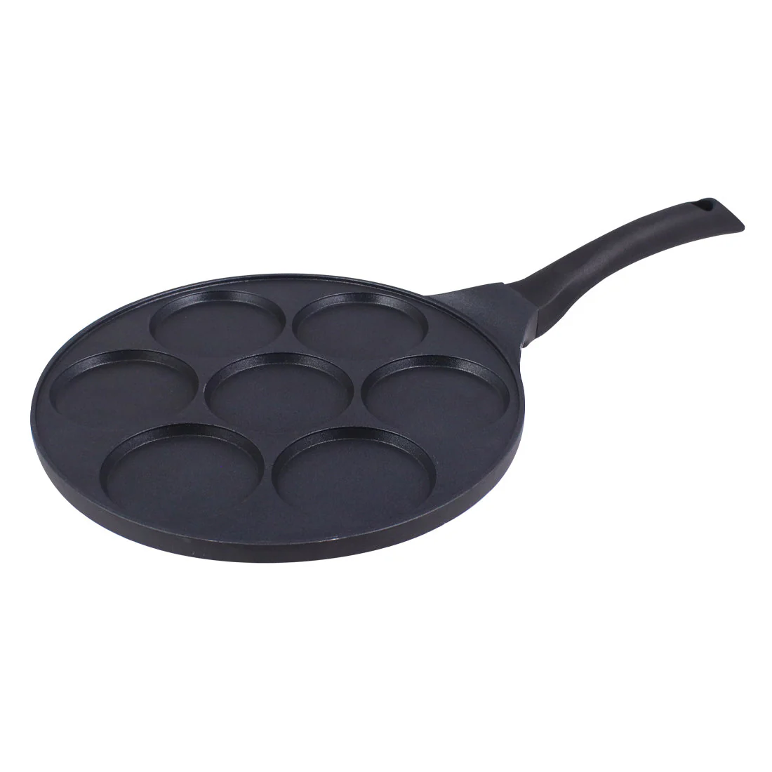 Inducta Multi Pan with 7 cavities | Healthy Non-stick | PFOA Free | Die-cast Body | Gas & Induction Friendly | Ideal For mini uttapams, round mini omelets, pancakes, round shape eggs, chillas, set dosas | 270 ml | 3mm Thick | 2 Year Warranty | Black - Image 2