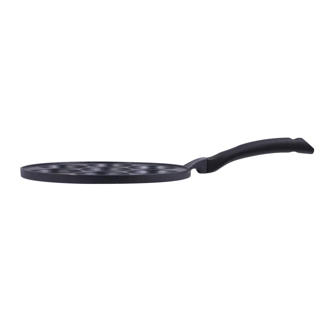 Inducta Multi Pan with 7 cavities | Healthy Non-stick | PFOA Free | Die-cast Body | Gas & Induction Friendly | Ideal For mini uttapams, round mini omelets, pancakes, round shape eggs, chillas, set dosas | 270 ml | 3mm Thick | 2 Year Warranty | Black - Image 3