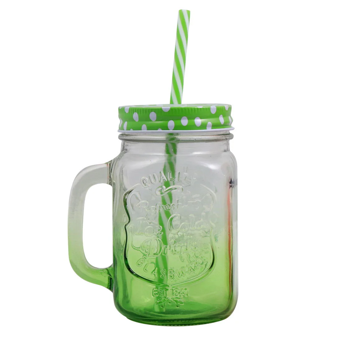 Mason Jar Set 450Ml (Red And Green) - Image 2
