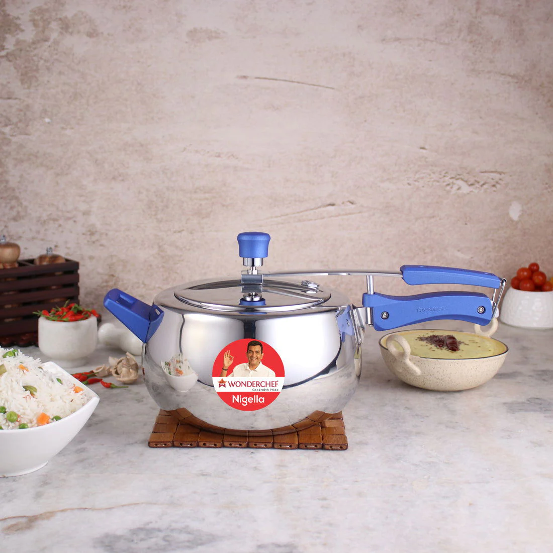 Nigella Stainless Steel 5L Pressure Cooker with Inner Lid- Round - Image 13