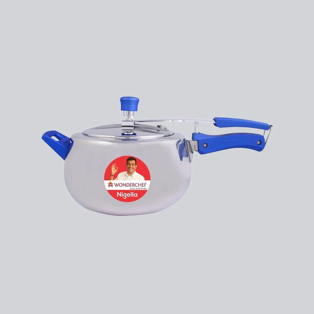 Nigella Stainless Steel 5L Pressure Cooker with Inner Lid- Round - Image 2