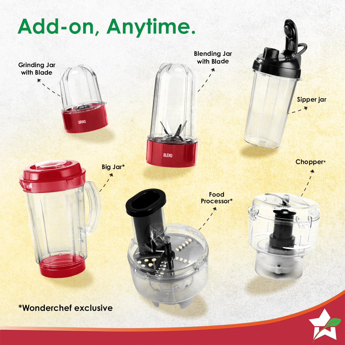 Nutri-blend 500W Mixer Grinder, 22000 RPM Motor, Smoothie Maker, Masala Grinder, Chutney Blender, 3 Unbreakable Jars, Recipe Book by Chef Sanjeev Kapoor, 2 Yr Warranty, Red - Image 7