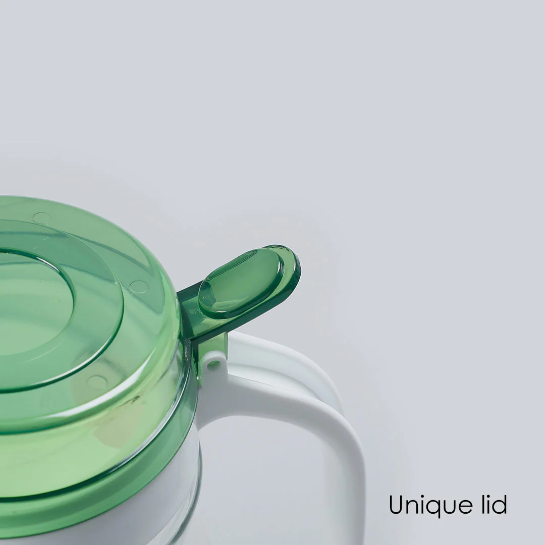 Oil Pourer Glass Bottle for Kitchen, Transparent Oil Pourer and Holder with Green Lid, Accurate Pouring without Wastage, 550ml - Image 8