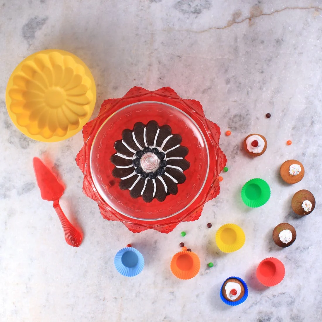 Pavoni Papillon Red Cake Stand - Image 6