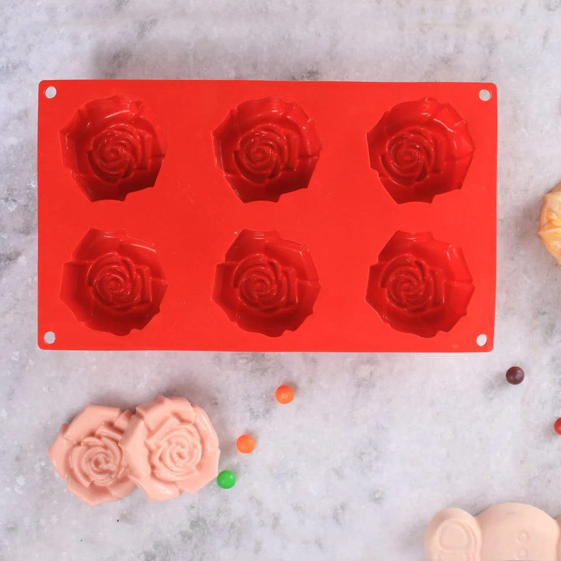 Pavoni Platinum Slilicon Rosa Fiorita 6 Portions Mould - Image 9