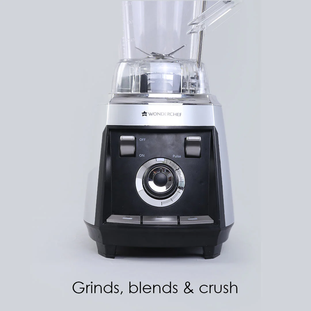 Regalia Professional Power Blender with Pulse Function| 3-in-1 Mixer,Blender,Grinder | 1200 Watt Full Copper Motor| Unbreakable 2 Litre Jar| Commercial Heavy Duty Blender with Stainless Steel Aircraft Grade Blades| 3 Year Warranty| Black - Image 4