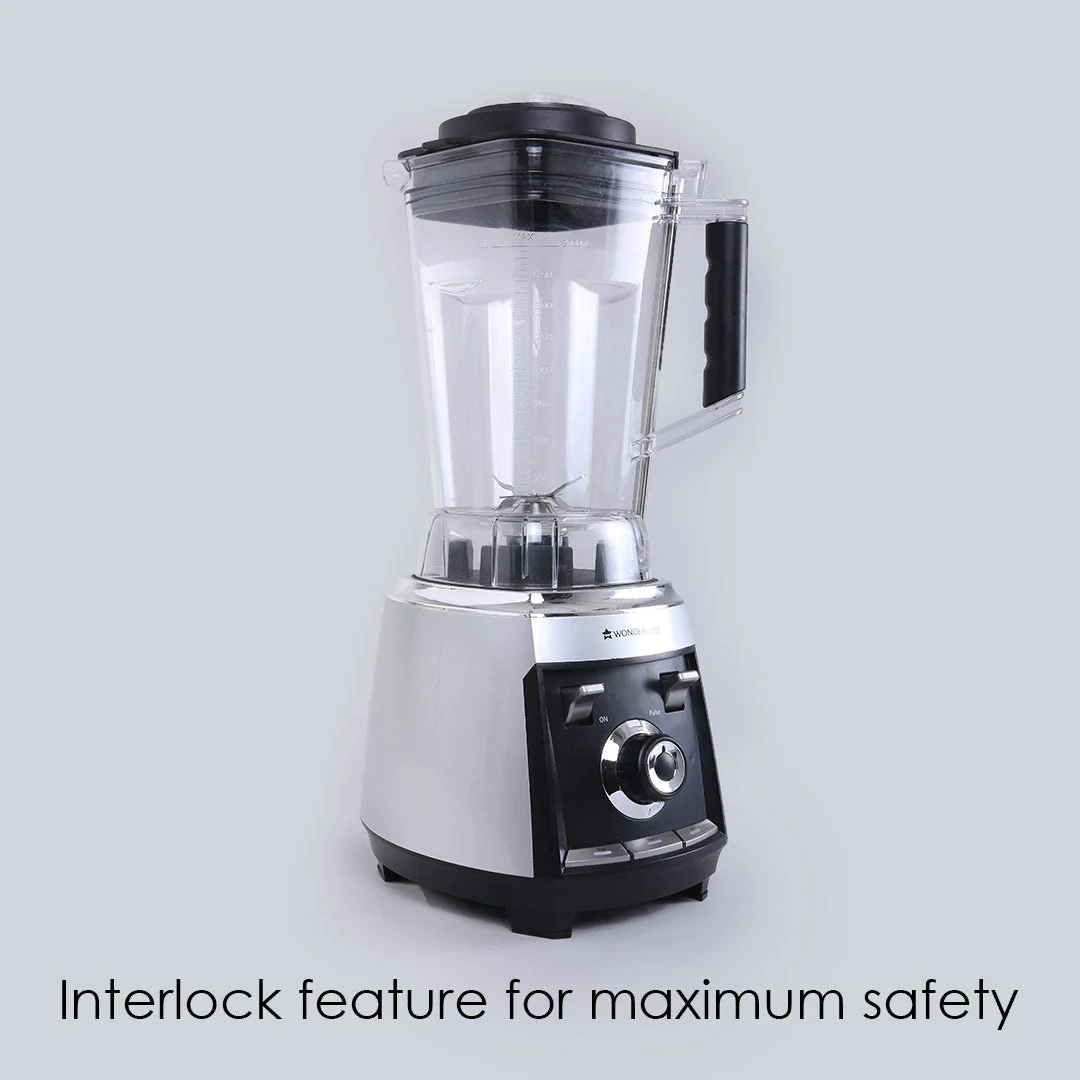 Regalia Professional Power Blender with Pulse Function| 3-in-1 Mixer,Blender,Grinder | 1200 Watt Full Copper Motor| Unbreakable 2 Litre Jar| Commercial Heavy Duty Blender with Stainless Steel Aircraft Grade Blades| 3 Year Warranty| Black - Image 8