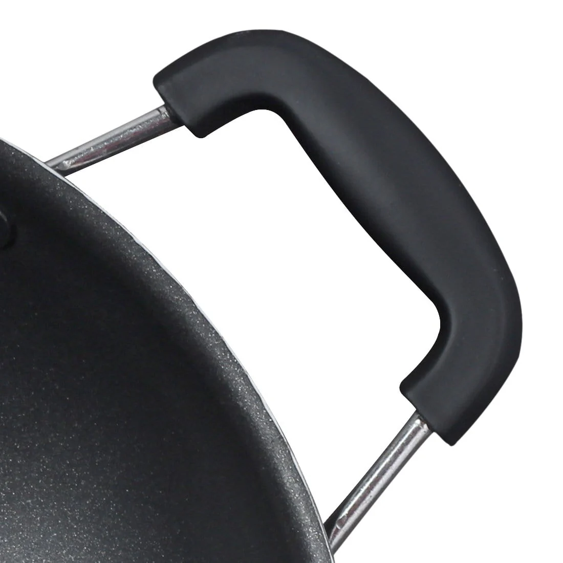 Appachetty Breakfast Pan with Lid | Nonstick Cookware | Appachatty | Chetty Pan | Appam Patra | Round Bottom Kadai | 3mm Thick | Black 22 cm | 1 Year Warranty - Image 8