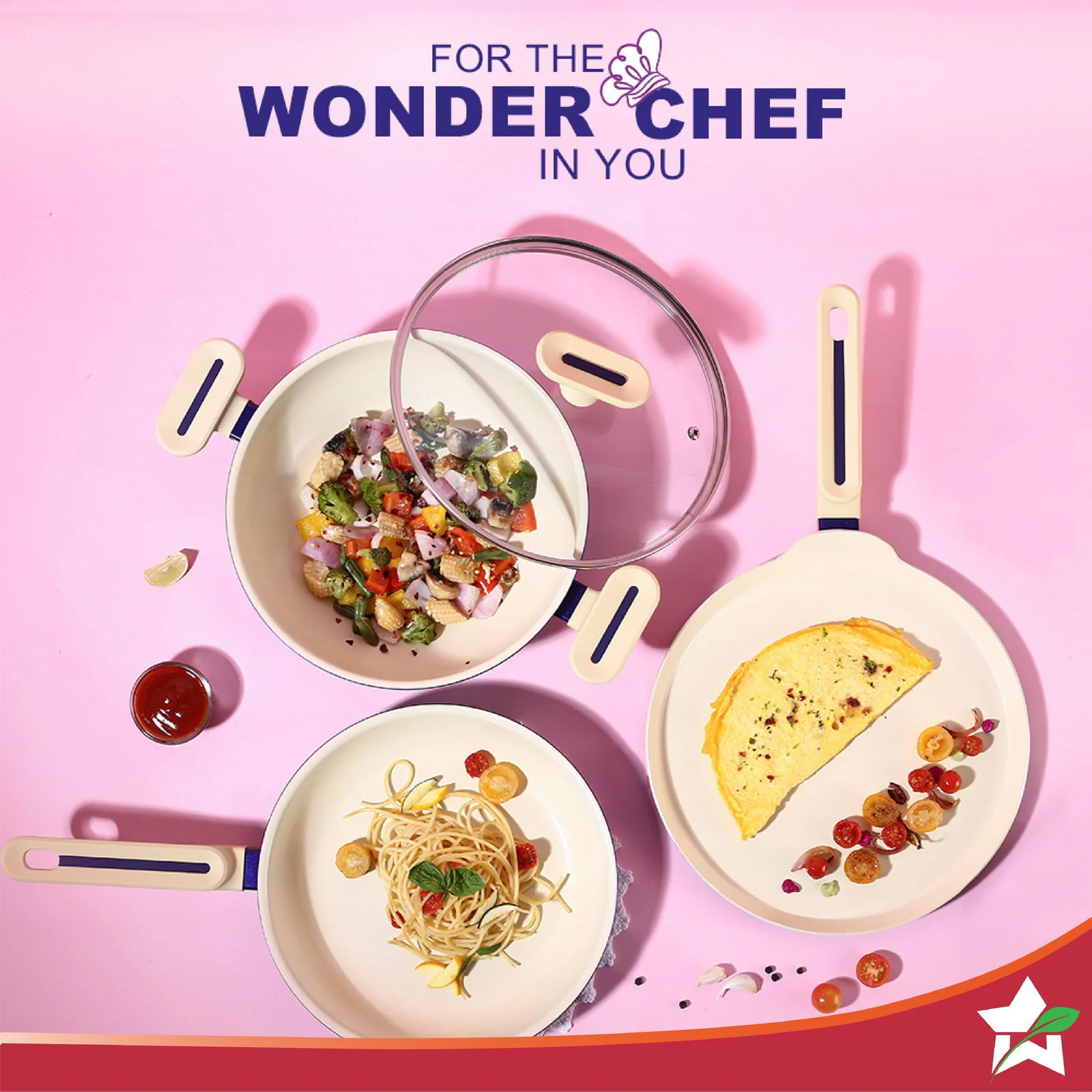 Wonderchef Renewed Bellagio 28cm Dosa Tawa | Healthy Ceramic Coating | Non-Toxic | PFAS and PFOA Free | 3mm Thickness | Soft-Touch Handles and Knob - Image 7