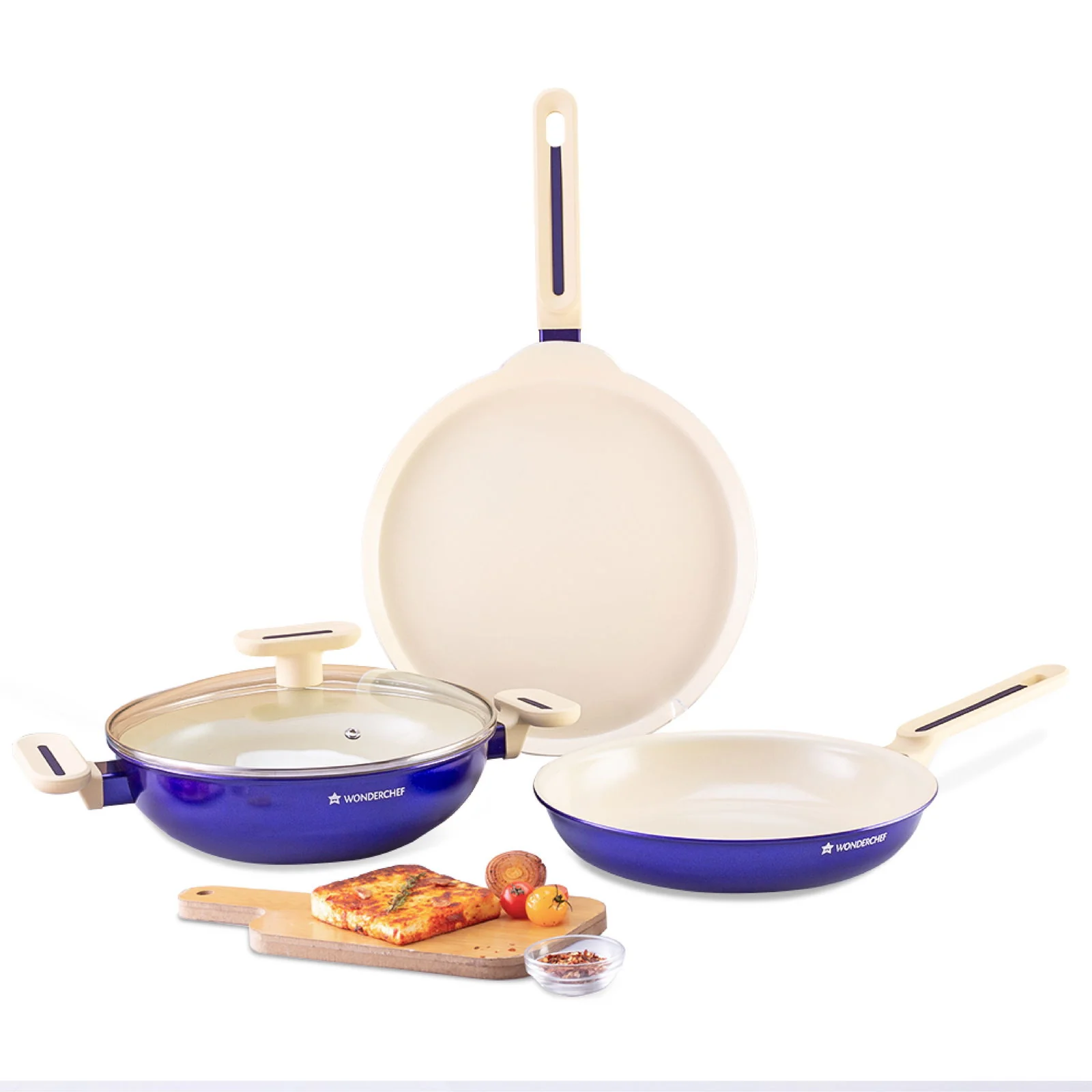 Wonderchef Renewed Bellagio 28cm Dosa Tawa | Healthy Ceramic Coating | Non-Toxic | PFAS and PFOA Free | 3mm Thickness | Soft-Touch Handles and Knob - Image 8